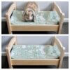Wooden Rabbit Bed with Cushion - Image 6